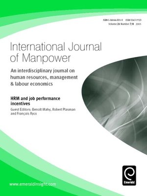 cover image of International Journal of Manpower, Volume 26, Issue 7 & 8